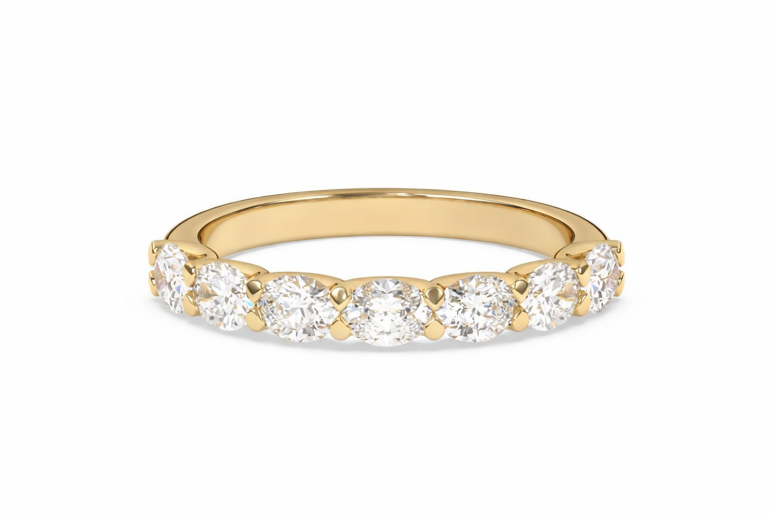 Ovington Half Eternity Ring in 18K Yellow Gold