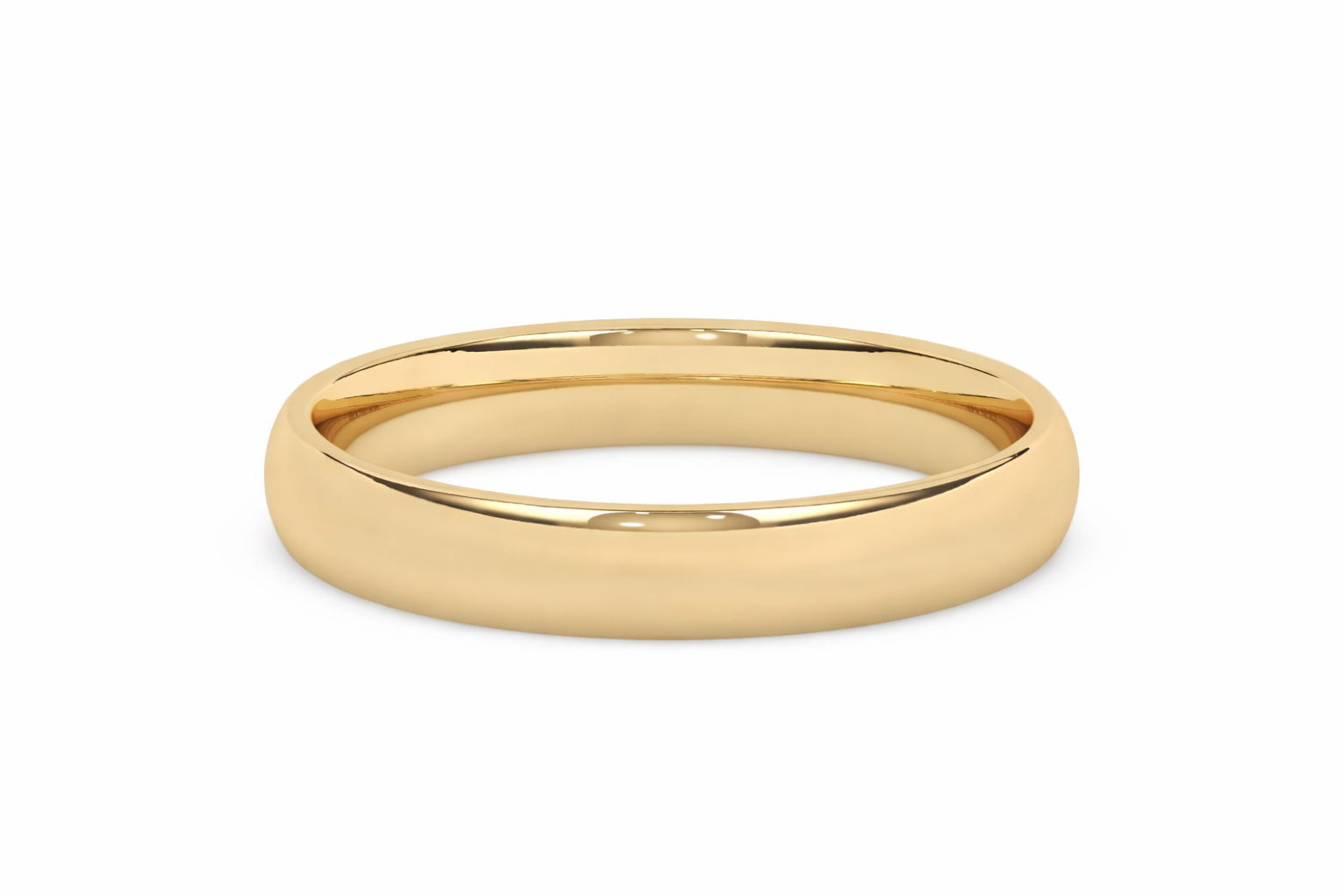 4mm Traditional Comfort Fit Wedding Band in Yellow Gold