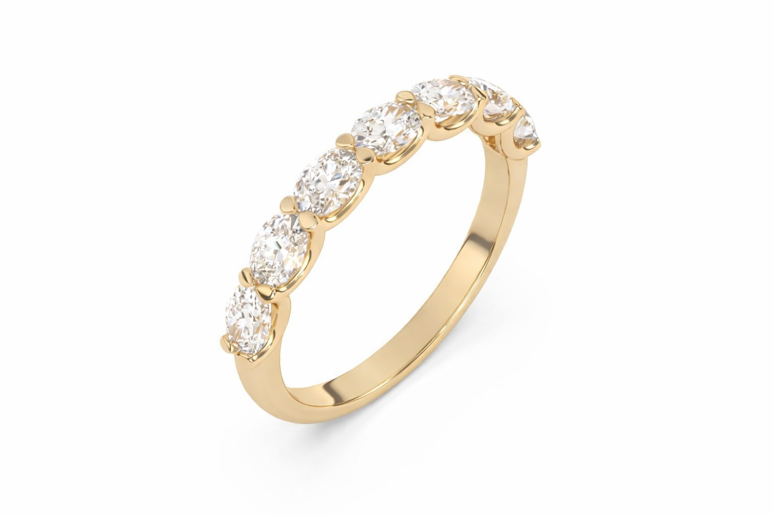 Ovington Half Eternity Ring in 18K Yellow Gold