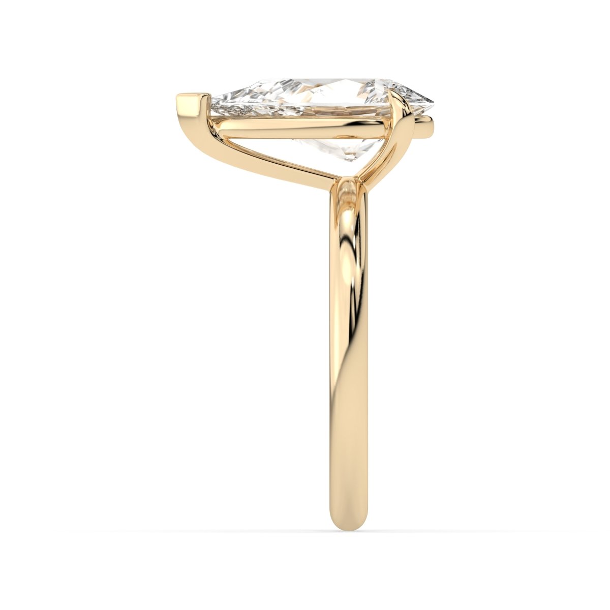 Setting Savile Pear Cut Diamond Engagement Ring in Yellow Gold - HP Diamond Jewellery