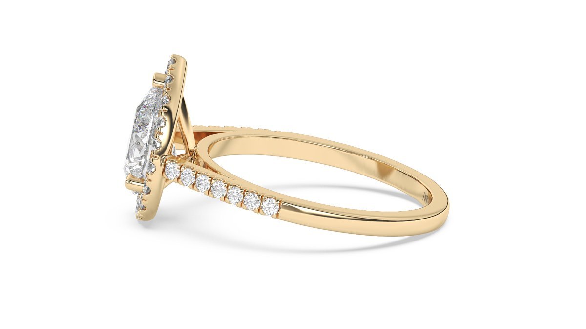 Setting The Signature Pear Shaped Halo Ring - HP Diamond Jewellery