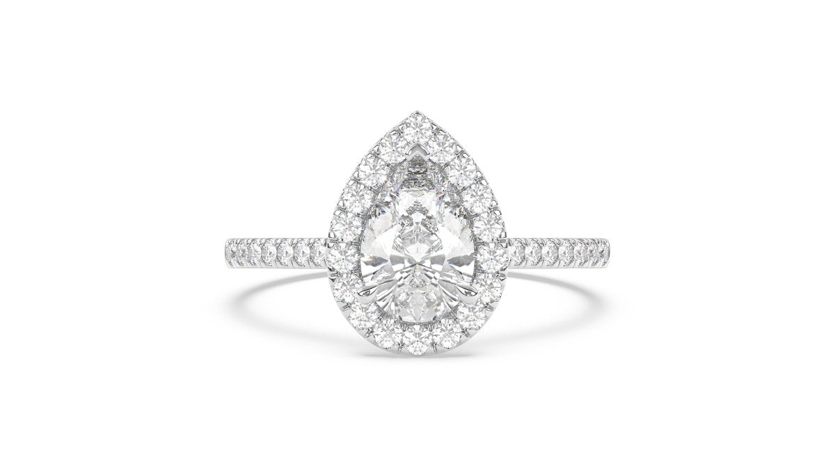 Setting The Signature Pear Shaped Halo Ring - HP Diamond Jewellery