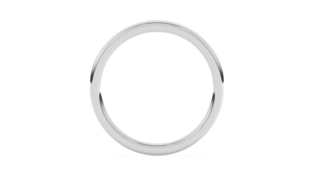 Rings 2mm Traditional Comfort Fit Wedding Band in White Gold - HOUSE PRESTON