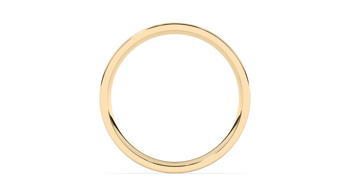 Rings 5mm Flat Court Wedding Band in Yellow Gold - HOUSE PRESTON