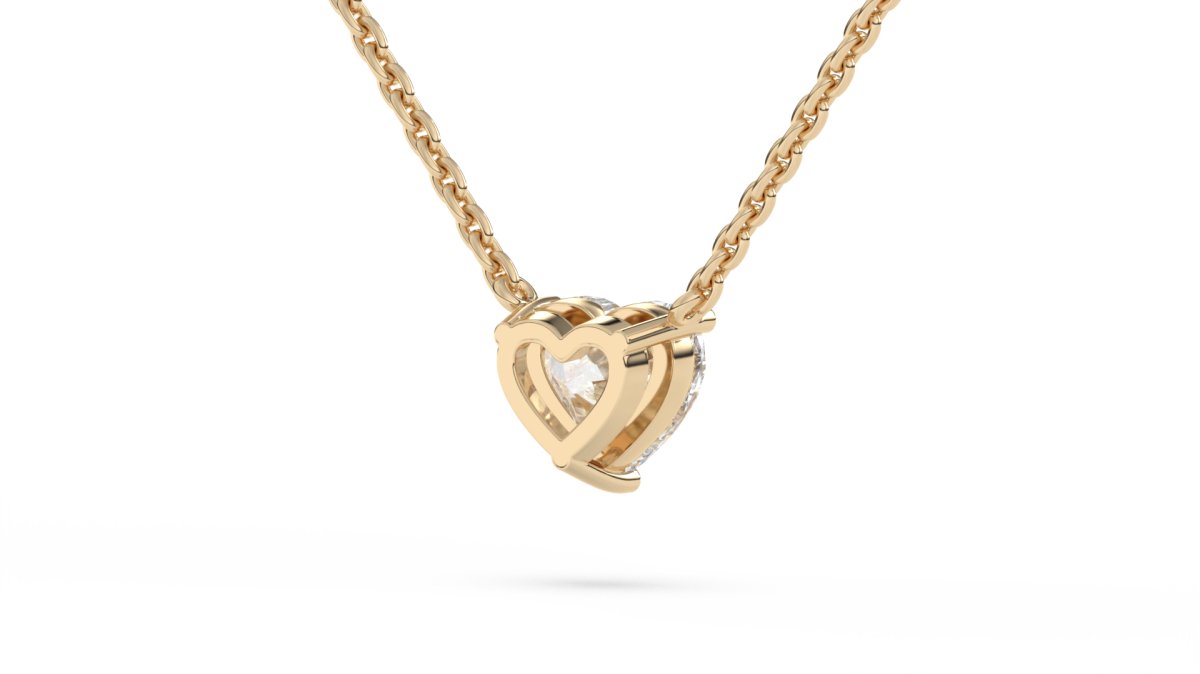 Necklaces Chelsea Heart Necklace in White Gold - HOUSE PRESTON