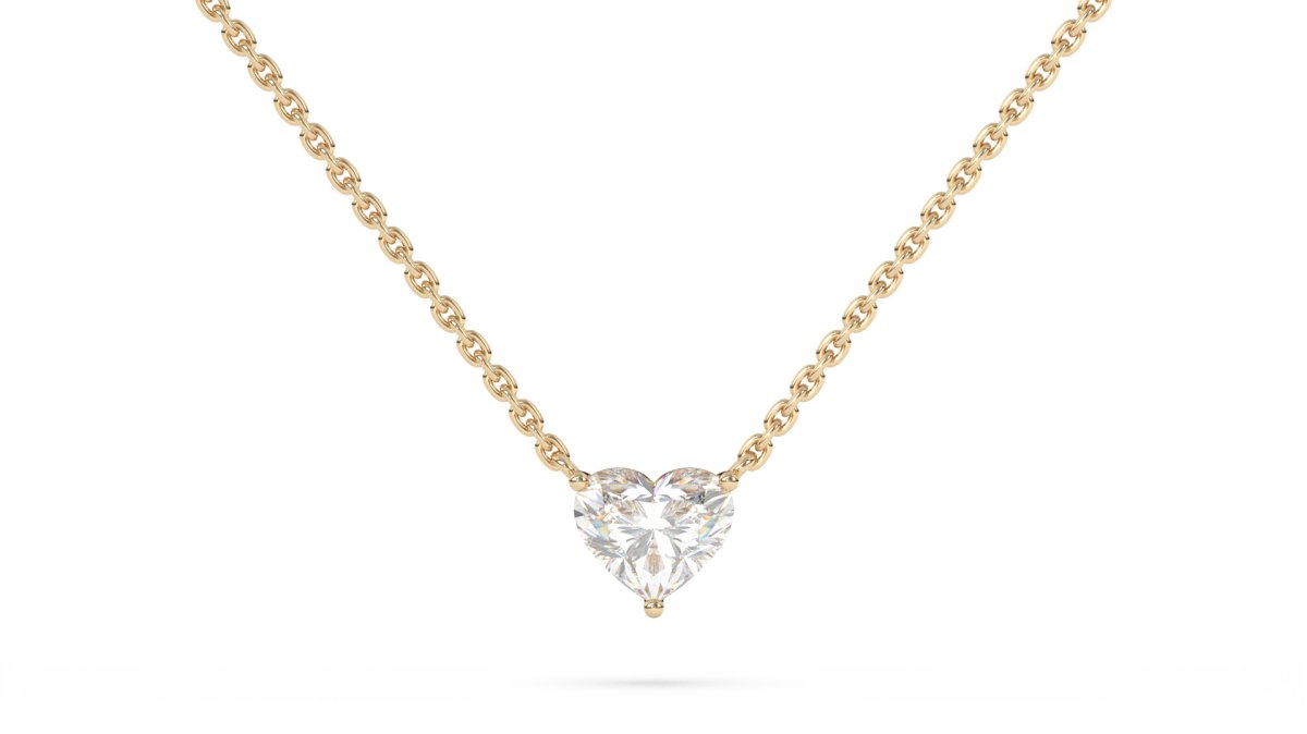 Necklaces Chelsea Heart Necklace in Yellow Gold - HOUSE PRESTON