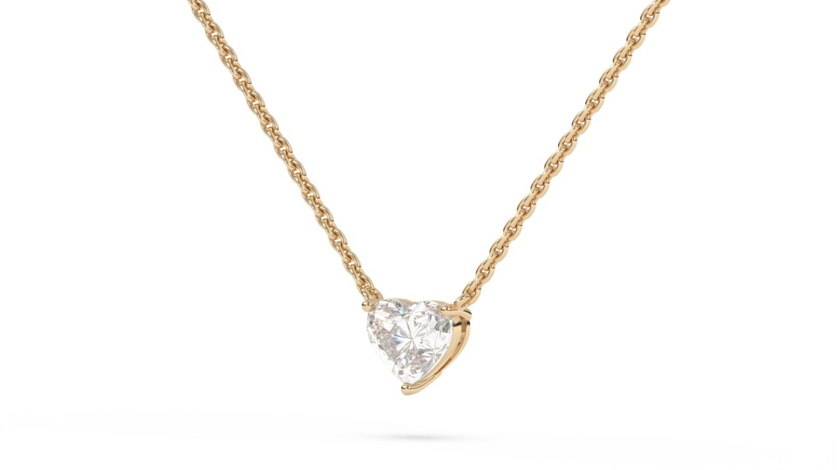 Necklaces Chelsea Heart Necklace in Yellow Gold - HOUSE PRESTON