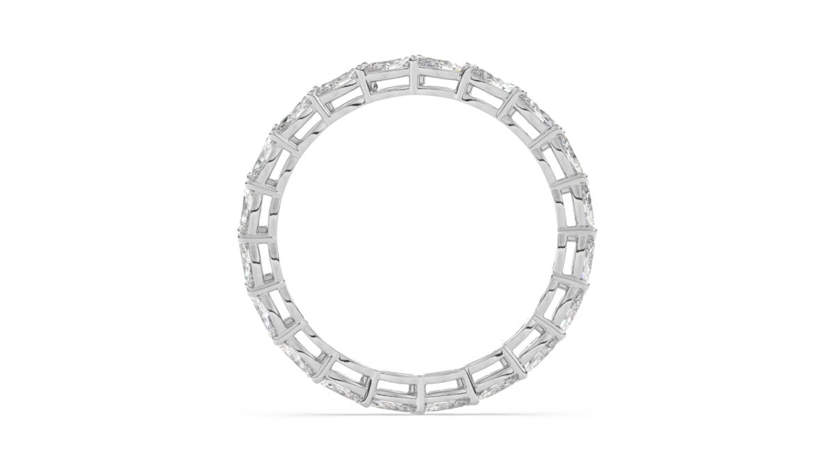 Rings Cheyne Single Row Full Eternity Ring in 18k White Gold - HOUSE PRESTON