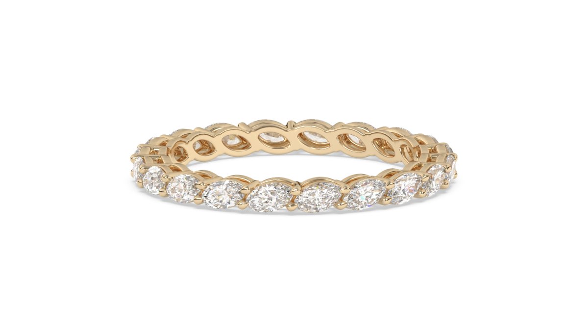 Rings Cheyne Single Row Full Eternity Ring in 18k Yellow Gold - HOUSE PRESTON