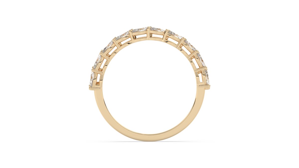 Rings Cheyne Single Row Half Eternity Ring in 18k Yellow Gold - HOUSE PRESTON