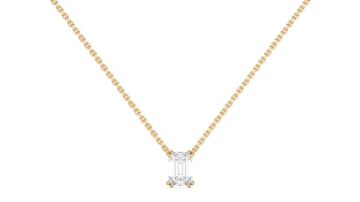 Necklaces Ebury Emerald Pendant in Yellow Gold - HOUSE PRESTON