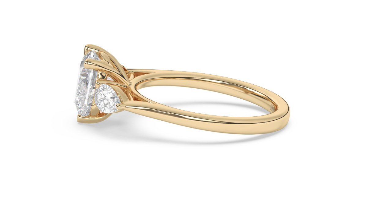 Hereford Heart & Pear Trilogy Ring in Yellow Gold yellow gold