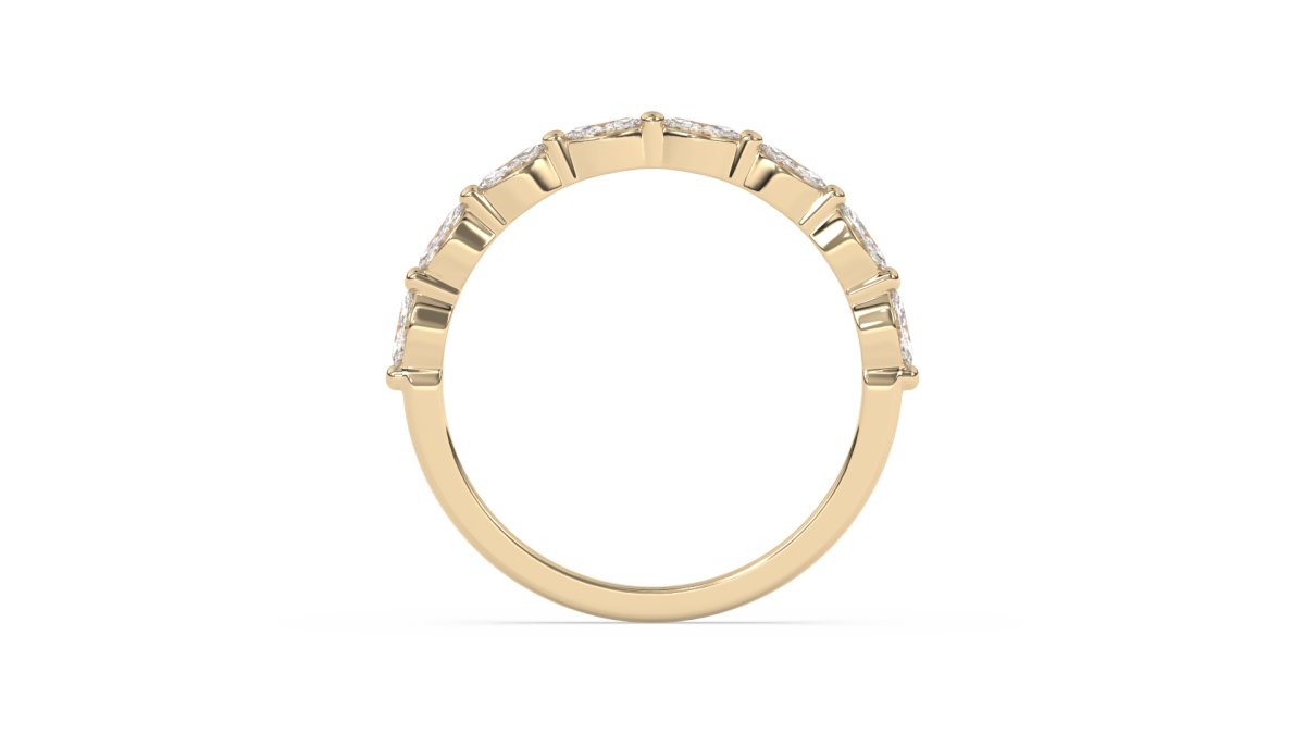 Rings Manresa Marquise Half Eternity Ring in 18K Yellow Gold - HOUSE PRESTON