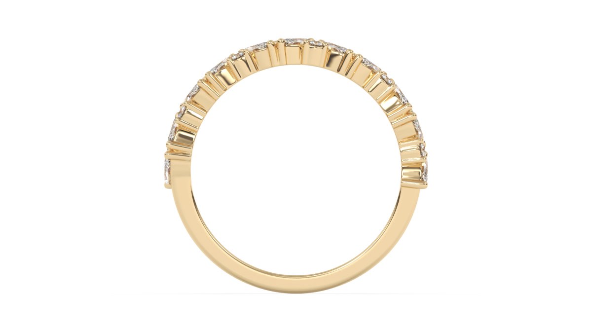 Rings Marquise and Round Diamond Ring in 18k White Gold - HOUSE PRESTON