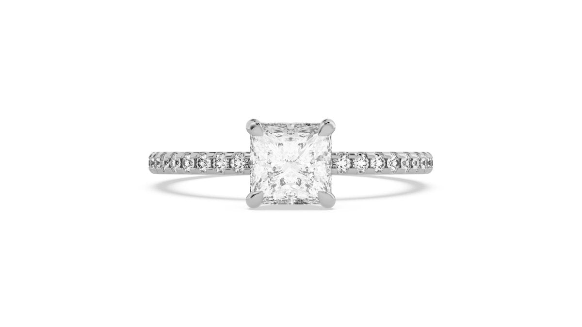 Setting Belmont Solitaire Engagement Ring in White Gold - HP Diamond Jewellery