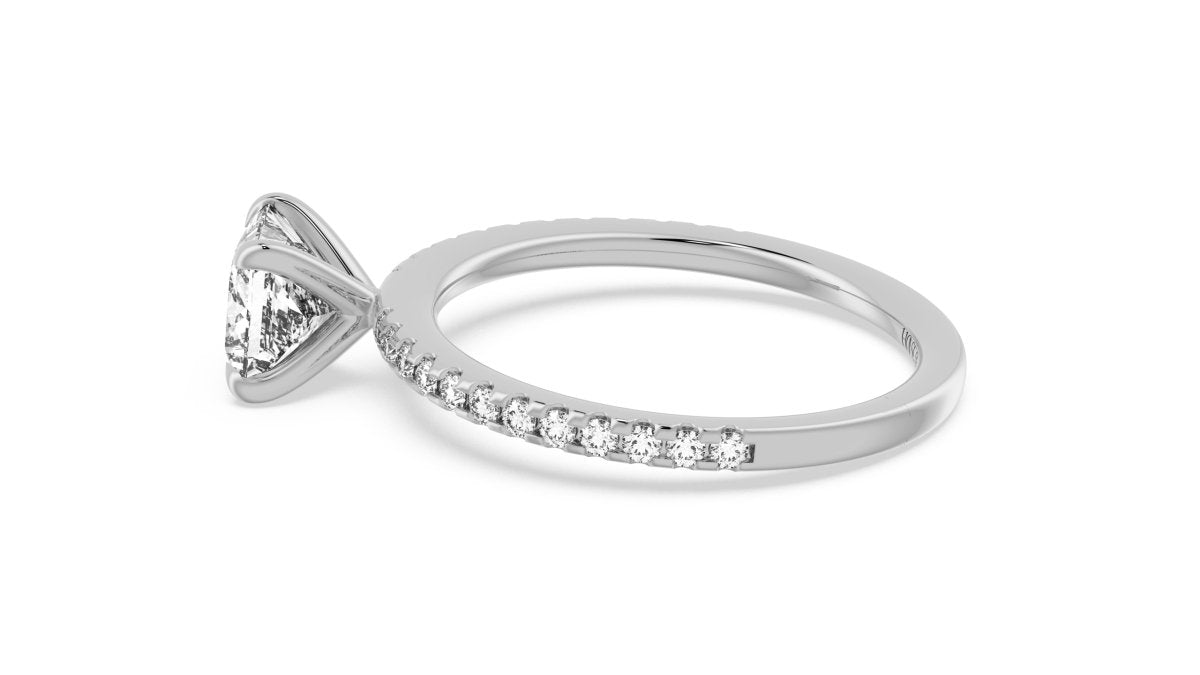 Setting Belmont Solitaire Engagement Ring in White Gold - HP Diamond Jewellery