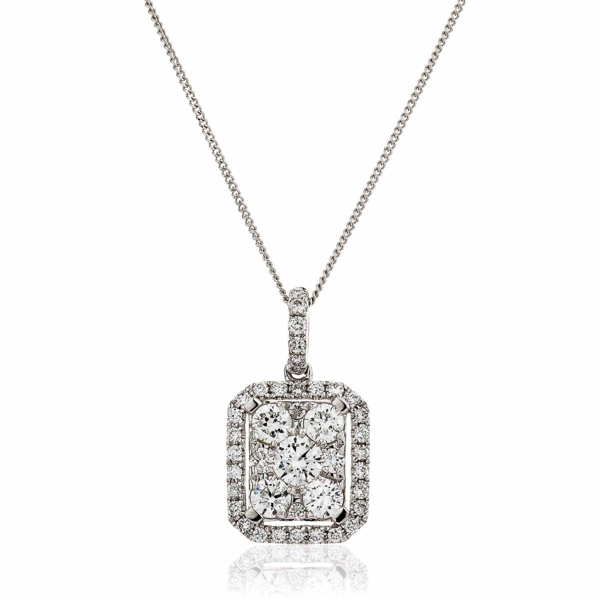 Necklaces Delicia Cluster of Diamonds Pendant - HP Diamond Jewellery