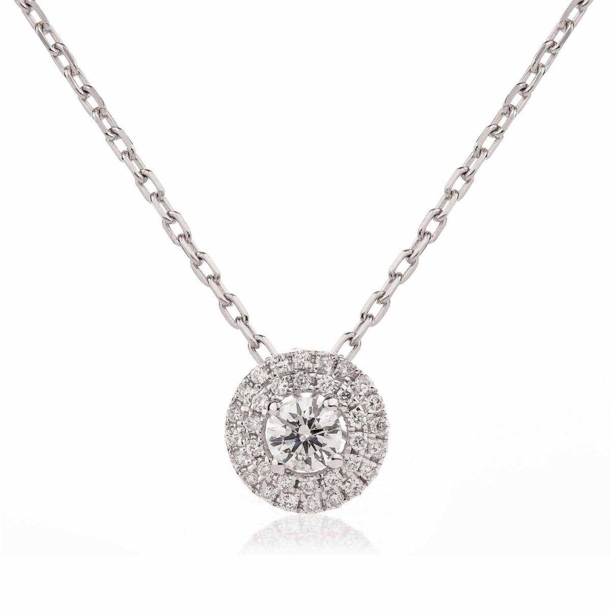 Necklaces Ella Halo Diamond Pendant - HP Diamond Jewellery