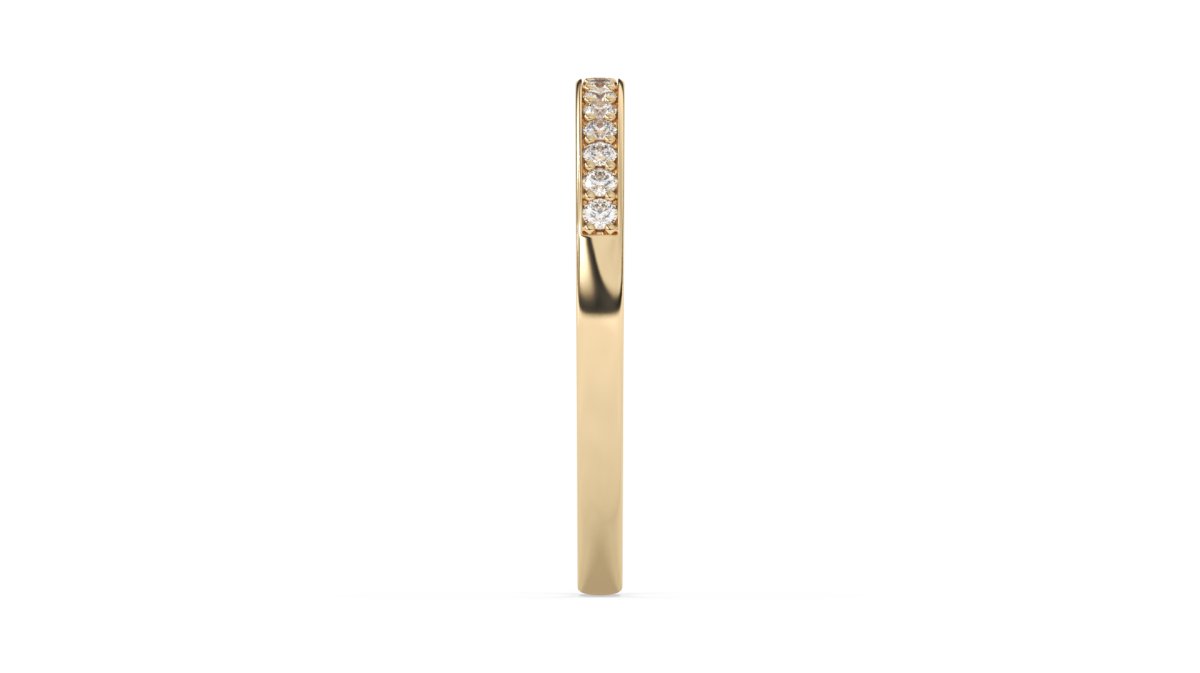 Half Eternity Round Diamond Ring in Yellow Gold - HP Diamond Jewellery