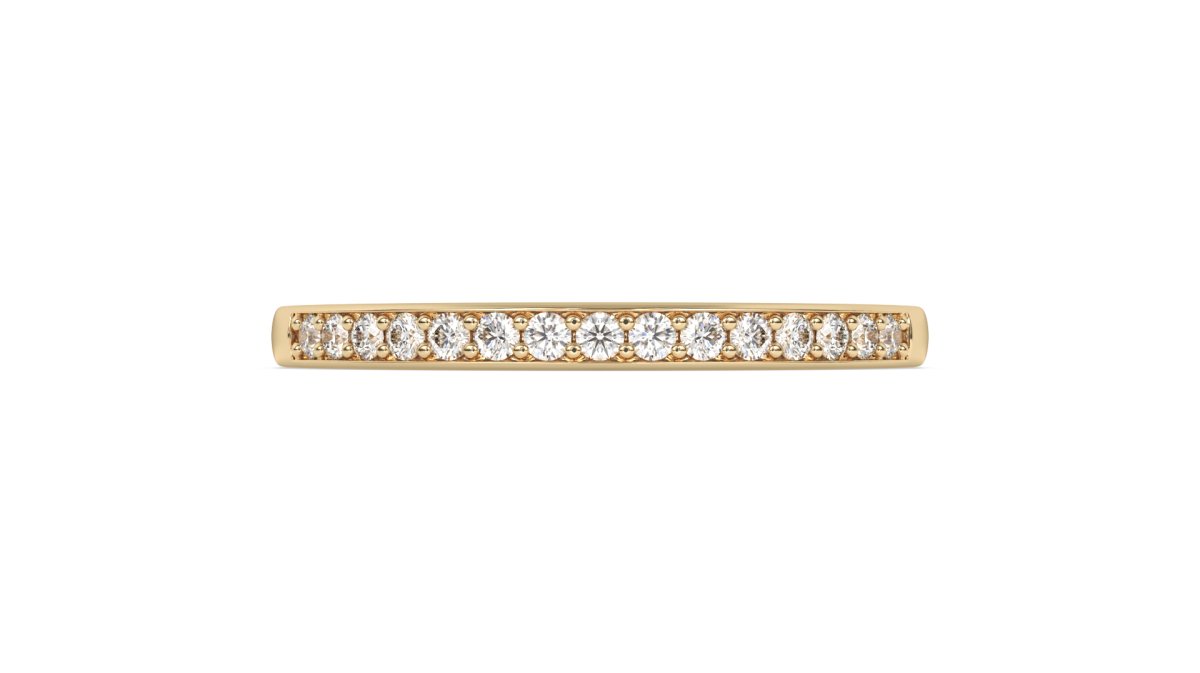 Half Eternity Round Diamond Ring in Yellow Gold - HP Diamond Jewellery