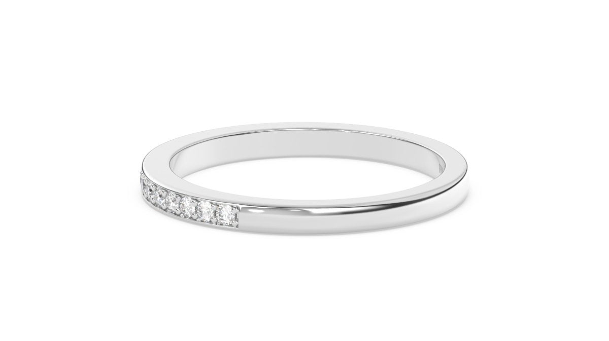 Half Eternity Round Diamond Ring in Yellow Gold - HP Diamond Jewellery