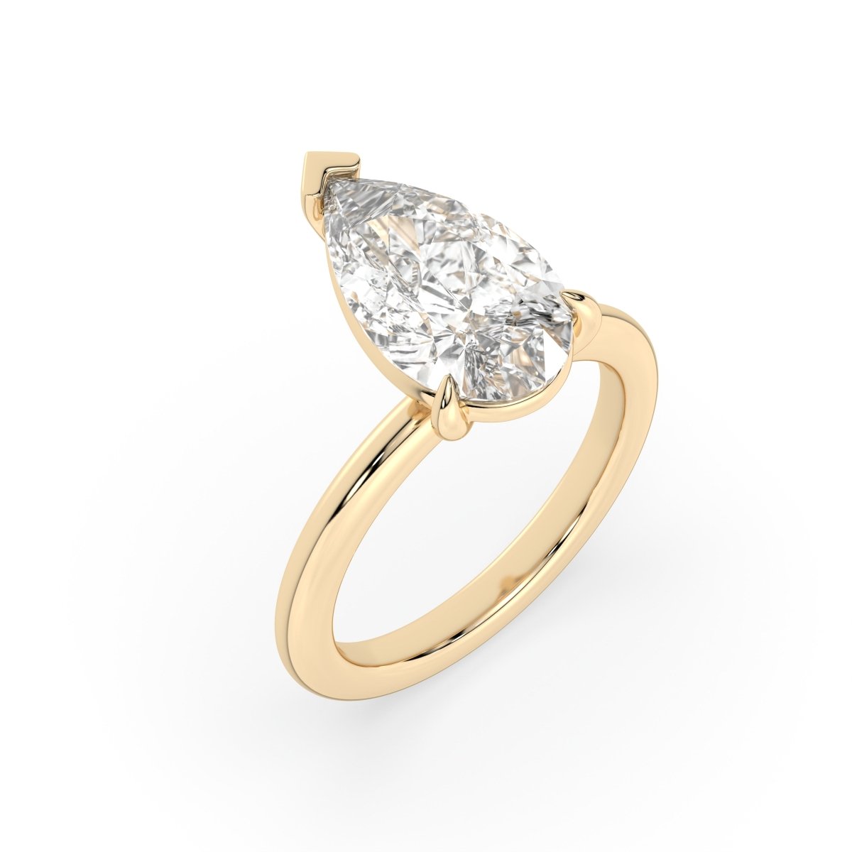 Rings Savile Pear Cut Diamond Engagement Ring in Yellow Gold - HP Diamond Jewellery