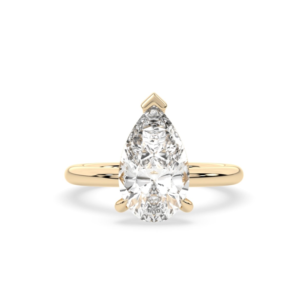 Setting Savile Pear Cut Diamond Engagement Ring in Yellow Gold - HP Diamond Jewellery