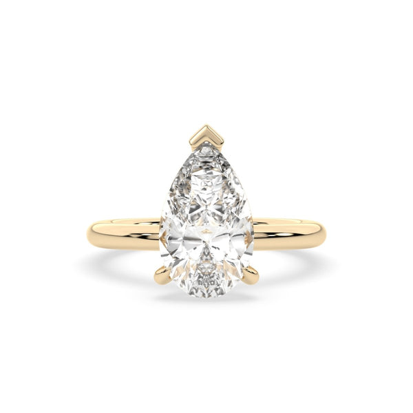 Setting Savile Pear Cut Diamond Engagement Ring in Yellow Gold - HP Diamond Jewellery