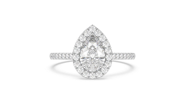 Setting The Signature Pear Shaped Halo Ring - HP Diamond Jewellery