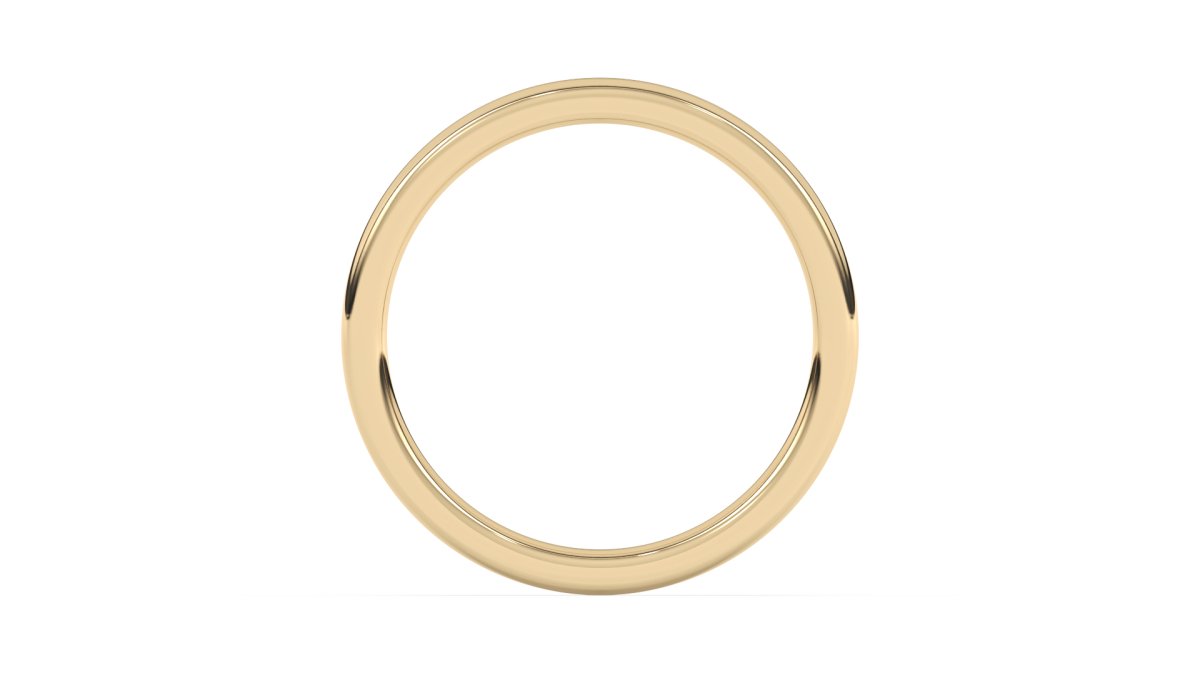 Rings 2mm Traditional Comfort Fit Wedding Band in Yellow Gold - HOUSE PRESTON