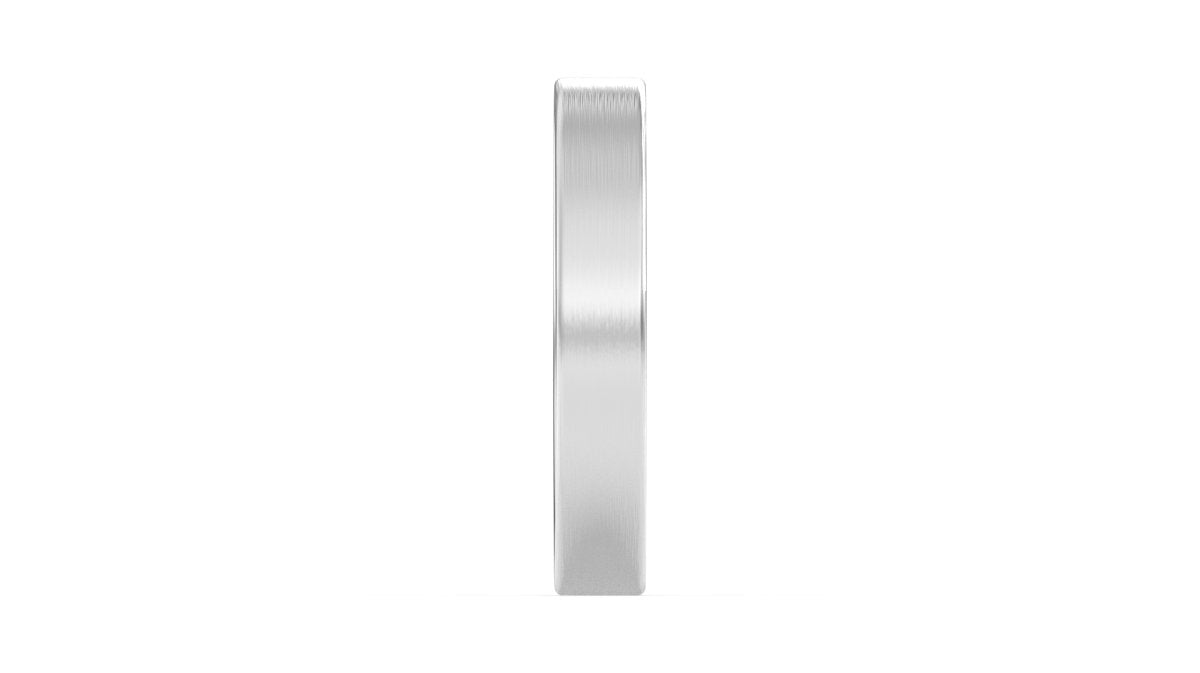 Rings 4mm Classic Flat Wedding Band in White Gold - HOUSE PRESTON