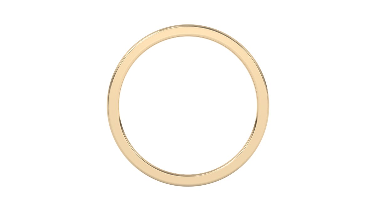 Rings 4mm Classic Flat Wedding Band in Yellow Gold - HOUSE PRESTON