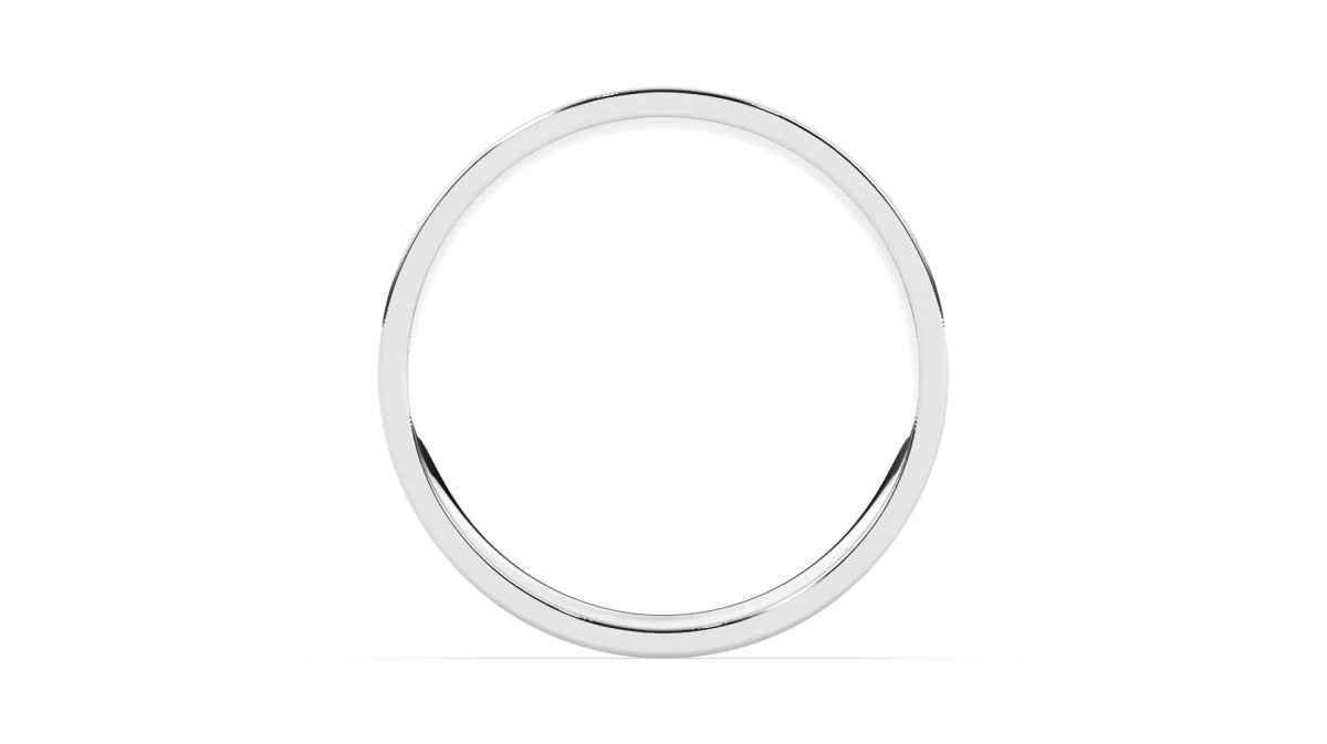 Rings 5mm Flat Court Wedding Band in White Gold - HOUSE PRESTON