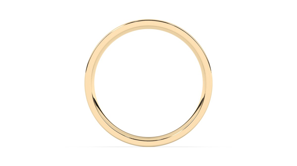 Rings 5mm Flat Court Wedding Band in Yellow Gold - HOUSE PRESTON