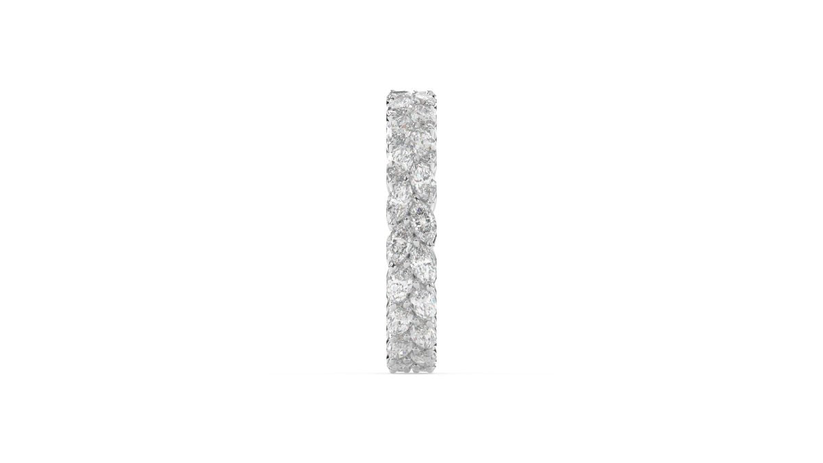 Rings Cheyne Double Row Full Eternity Ring in 18k White Gold - HOUSE PRESTON