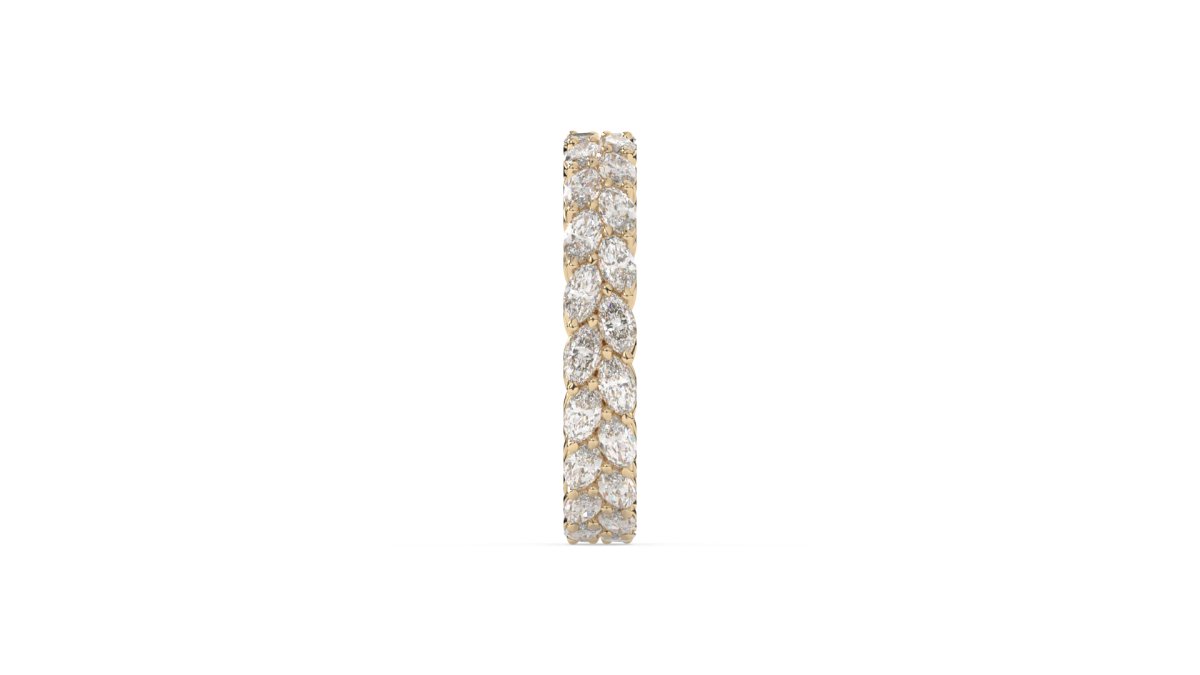 Rings Cheyne Double Row Full Eternity Ring in 18k Yellow Gold - HOUSE PRESTON