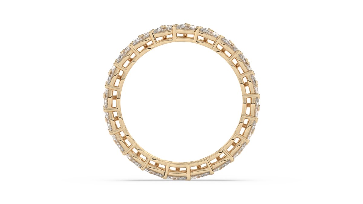 Rings Cheyne Double Row Full Eternity Ring in 18k Yellow Gold - HOUSE PRESTON