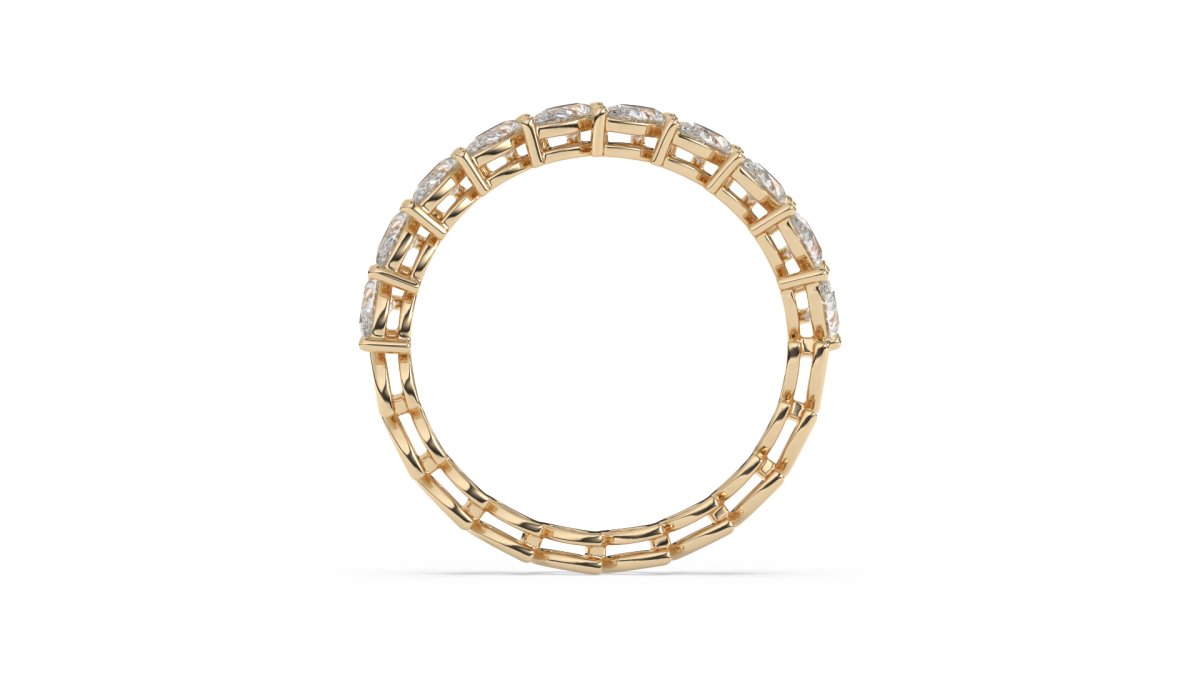 Rings Courtenay Pear Half Eternity Ring in 18K Yellow Gold - HOUSE PRESTON