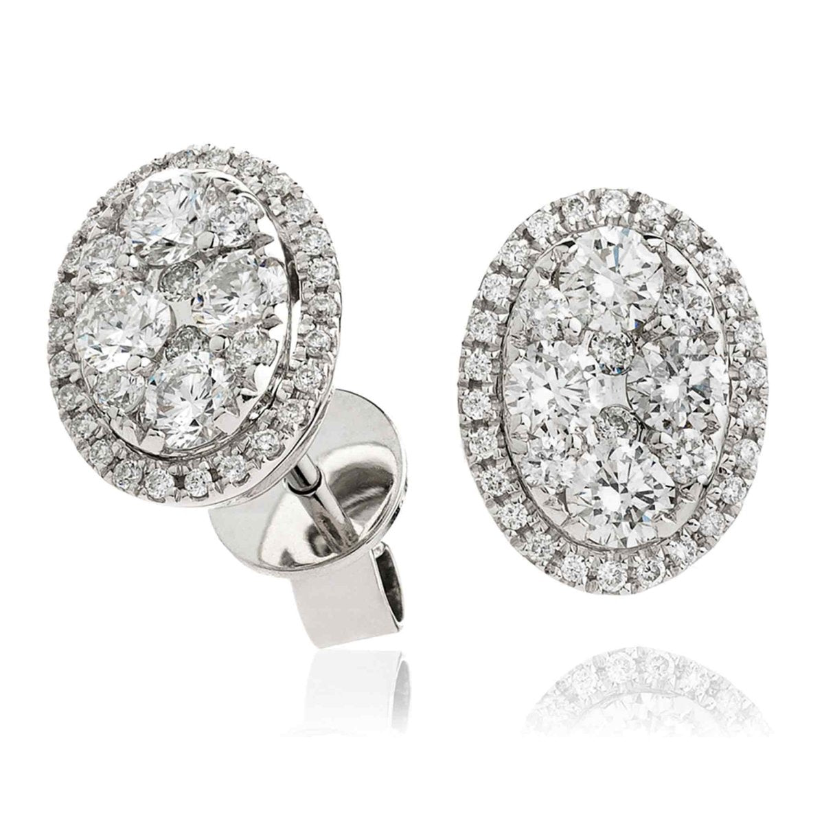 Earrings Dana Oval Cluster Stud Earrings - HOUSE PRESTON