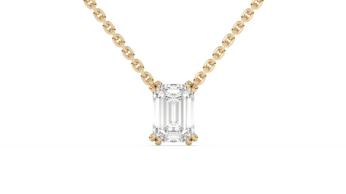 Necklaces Ebury Emerald Pendant in Yellow Gold - HOUSE PRESTON