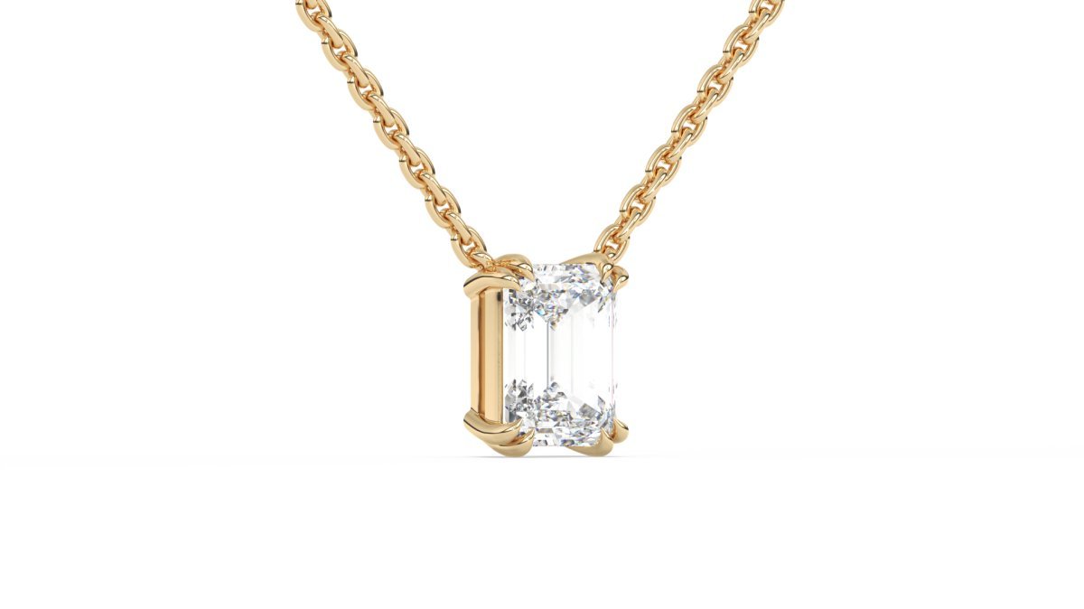 Necklaces Ebury Emerald Pendant in Yellow Gold - HOUSE PRESTON