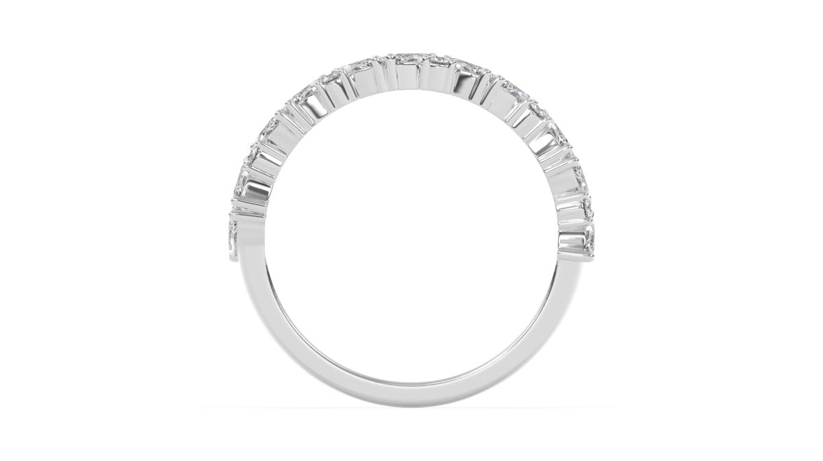 Rings Marquise and Round Diamond Ring in 18k White Gold - HOUSE PRESTON