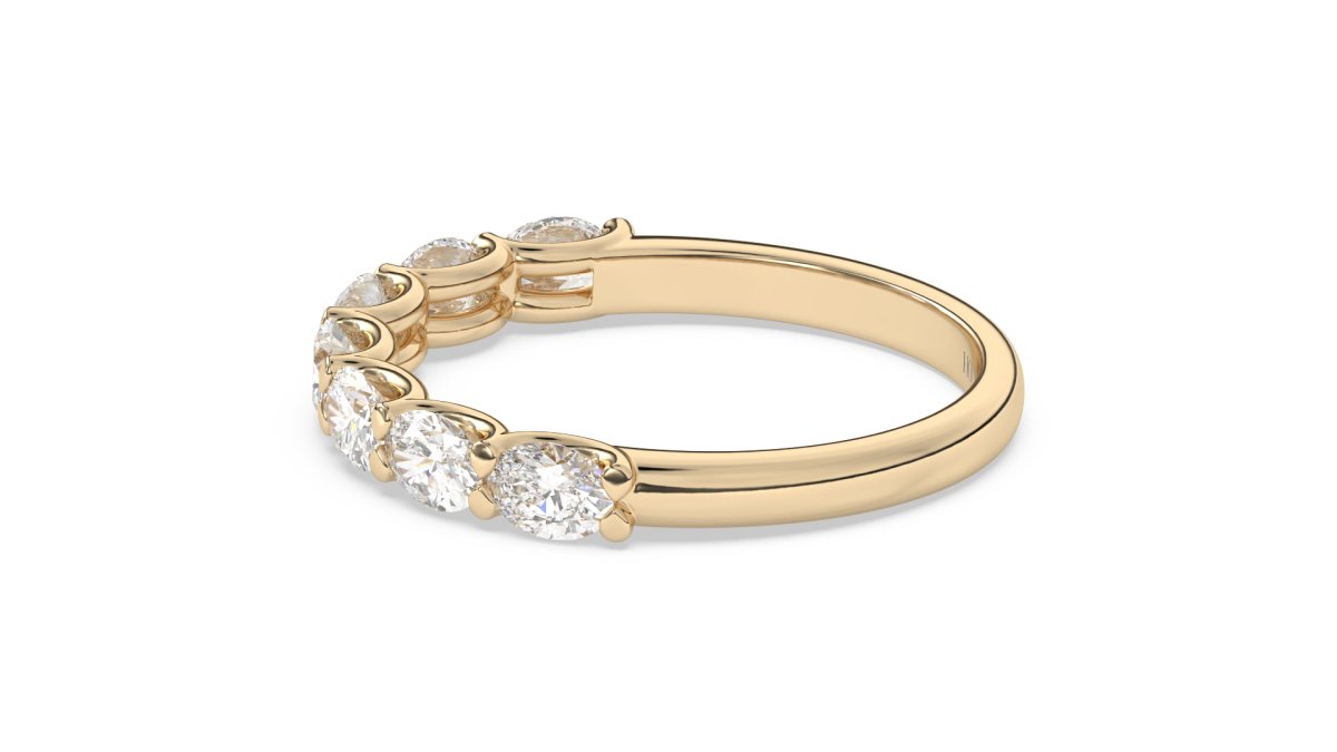 Rings Ovington Half Eternity Ring in 18K Yellow Gold - HOUSE PRESTON
